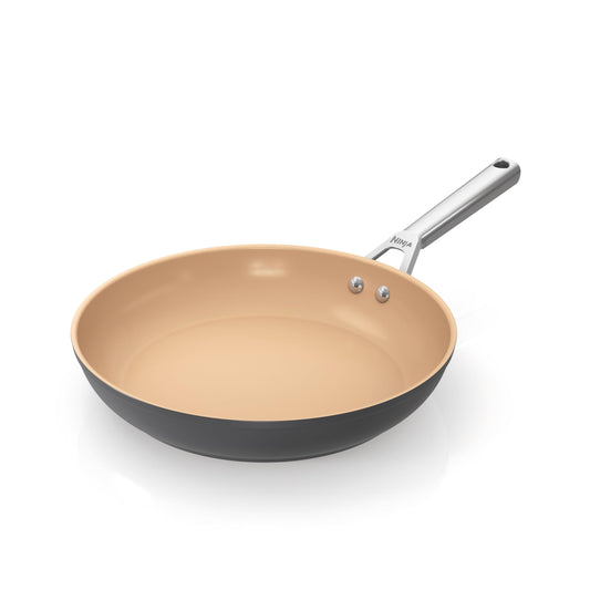 Ninja Extended Life 28cm ceramic frying pan - non-stick, induction compatible, stainless steel handle, oven safe to 285°C.