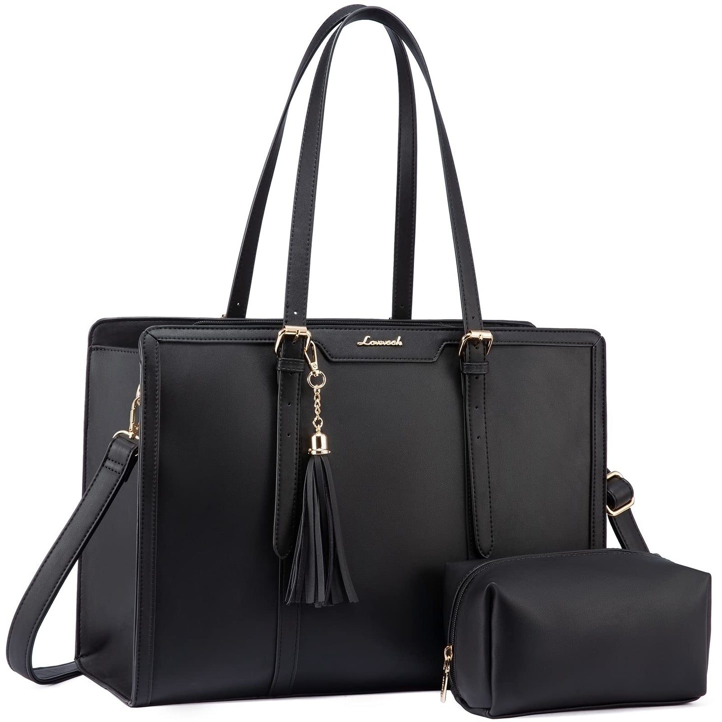 LOVEVOOK klēpjdatora soma 15,6 collu dāmu rokassoma, plecu soma, ādas tote bag, sieviešu shoulder crossbody bag, liela shopper soma, eleganta plecu soma, portfeļa soma, darba soma, skolotāju soma birojam