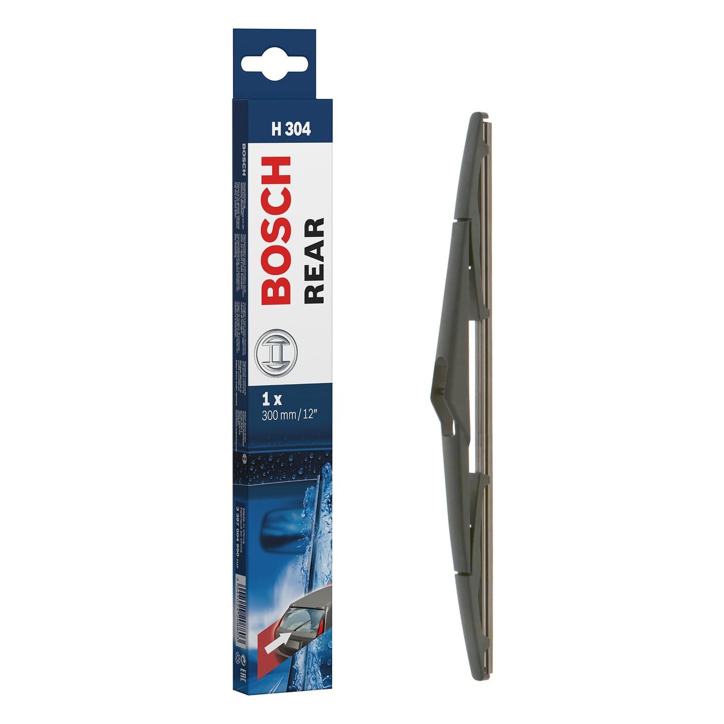 Aizmugurējā loga slotiņa Bosch Rear H304, 300mm, aizmugures logu tīrītājs