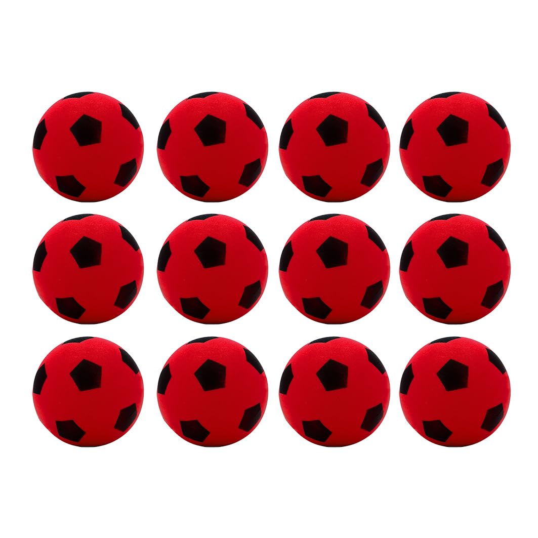 Futbola bumba Kyto Softball 12 cm, 12 bumbiņas, sarkana
