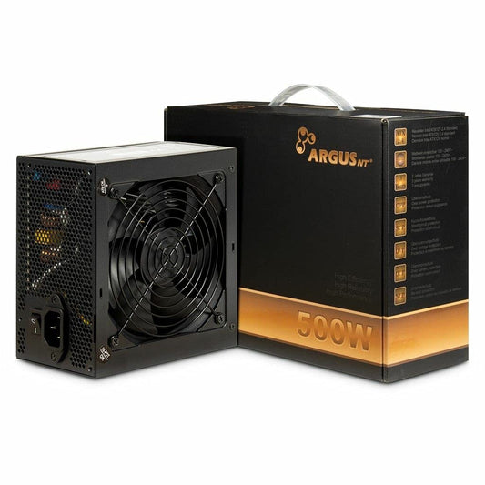 Inter-Tech ArgusNT BPS-500 - 500W ATX power supply, 20+4 pin connector, black design, reliable performance.