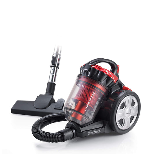 Ariete 2753 J-Force - bezvadu putekļsūcējs, multi-ciklona tehnoloģija, HEPA filtrs, trīskārša A klase, sarkans/melns