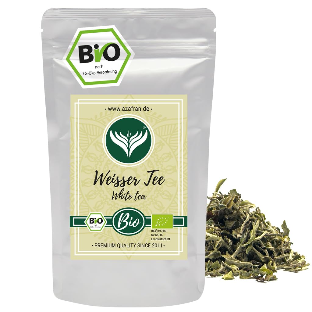 Bioloģiska baltā tēja Azafran Pai Mu Tan beramā, China White Tea White Peony 250 g