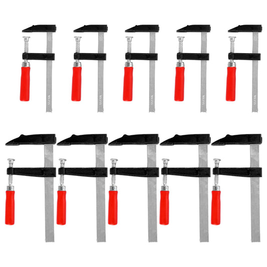 YAYODS 10 gab. skrūvspīļu komplekts, skrūvspīles 150mm/200mm, žokļu dziļums 50mm/80mm, mazās skrūvspīles kokam, vadotņu sliedēm un precīzai fiksēšanai