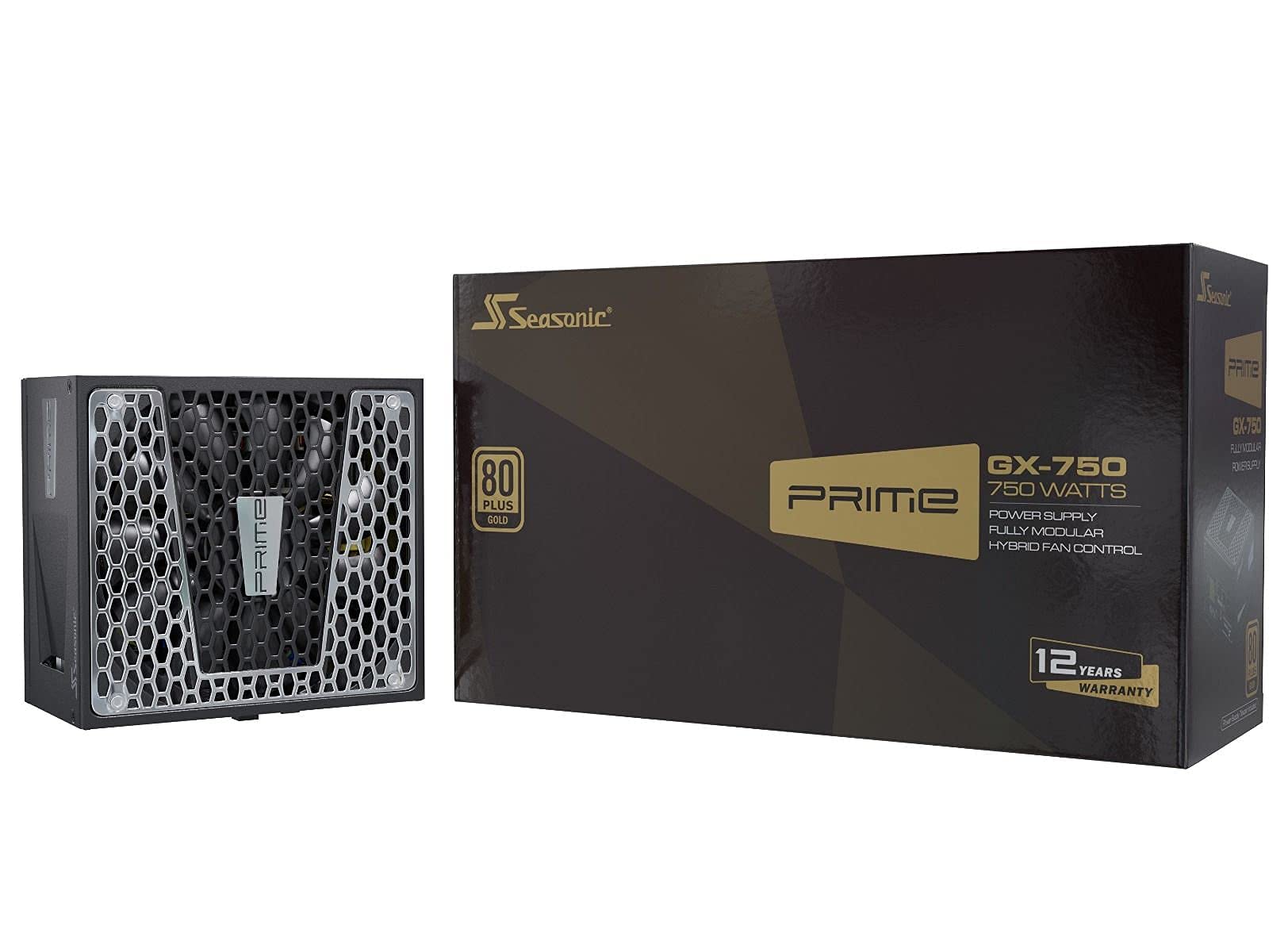 Seasonic PRIME GX-750 - 750W fully modular power supply, 80 PLUS Gold efficiency, compact design, silent operation.