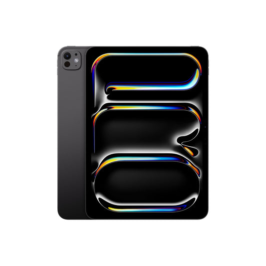 14. Apple 11" iPad Pro (M4): Ultra Retina XDR ekrāns, 256 GB, 12 MP horizontālā priekšējā/kamerā/12 MP aizmugurējā kamerā, LiDAR skeneris, WLAN 6E, Face ID, akumulators visai dienai, standarta stikls – Space Black