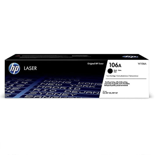 HP 106A Toner - Original black toner for HP Laser 107, 135, 137 printers, delivers high-quality prints.