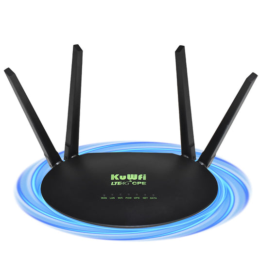 KuWFi 4G LTE maršrutētājs, WLAN maršrutētājs, mobilais WLAN maršrutētājs, 4G maršrutētājs SIM karte, LTE maršrutētājs āra, 150 Mbit/s LTE lejupielāde, LTE modems ar SIM kartes slotu, 300Mbps bezvadu savienojums līdz 32 ierīcēm