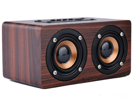 Veemoo Bezvadu Bluetooth skaļrunis koks 8 stundu spēles laiks 10W Pārnēsājams stereo skaļrunis ar mikrofona atbalstu TF karti bezvadu AUX iPhone iPod iPad Samsung LG HTC klēpjdatoram PC