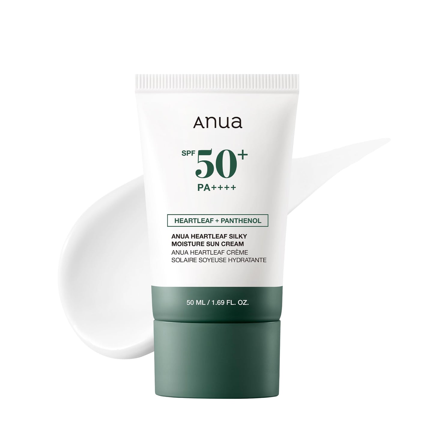 Seidīgs mitrinošs saules krēms Anua Heartleaf SPF 50 PA++++, 50 ml
