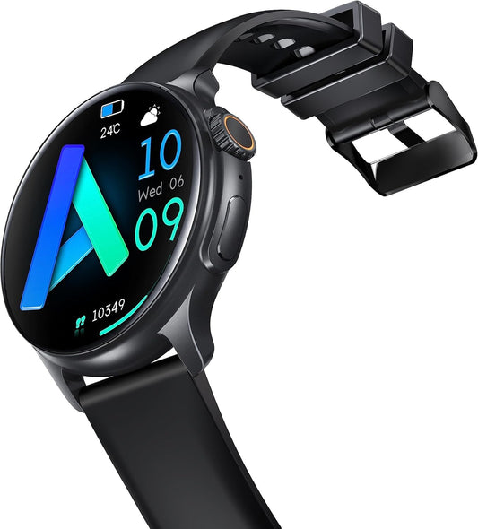 Emporia Watch Joy - Fitnesa un sporta pulkstenis, Bluetooth, modinātājs, melns, piemērots vīriešiem un sievietēm.
