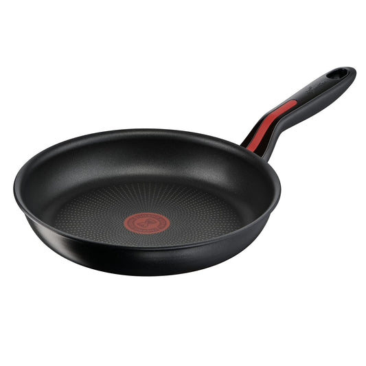 Lagostina Linea Rossa Ø 24 cm induction frying pan - scratch-resistant, stainless steel base, thermal cooking indicator, non-slip handle