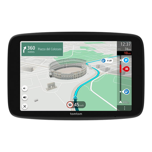 TomTom navigācijas ierīce GO Superior, 7 collu displejs, sastrēgumu apbraukšana ar TomTom Traffic, pasaules karšu atjauninājumi, ātri atjauninājumi ar WiFi, stāvvietu pieejamība, degvielas cenas