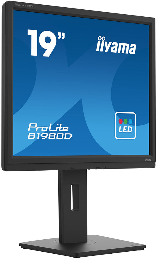iiyama Prolite B1980D-B5 - 19" LED monitor, SXGA, VGA, DVI, height adjustable, pivot, black