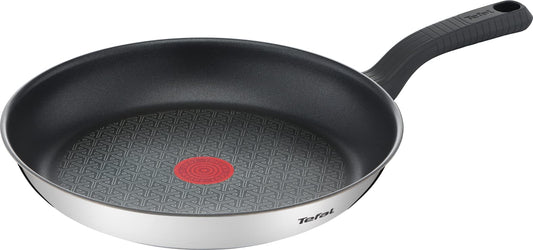 Tefal Comfort Max 26 cm panna - nerūsējošais tērauds, Thermo-Spot, nelīpošs, indukcija, melna, sudraba