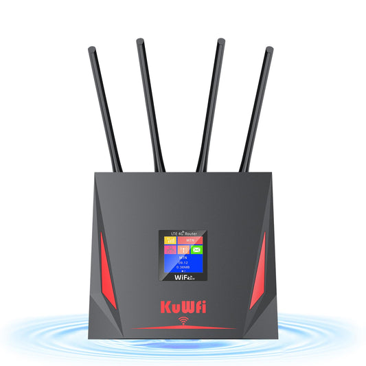 4G SIM, KuWFi maršrutētājs 4G LTE WLAN Cat4 300 Mbps ar SIM karti un USB portu, 4G kaste, atbloķēta, atbalsta B1/B3/B7/B8/B20 Orange SFR Free Bouygues, savienojiet līdz 10 ierīcēm.