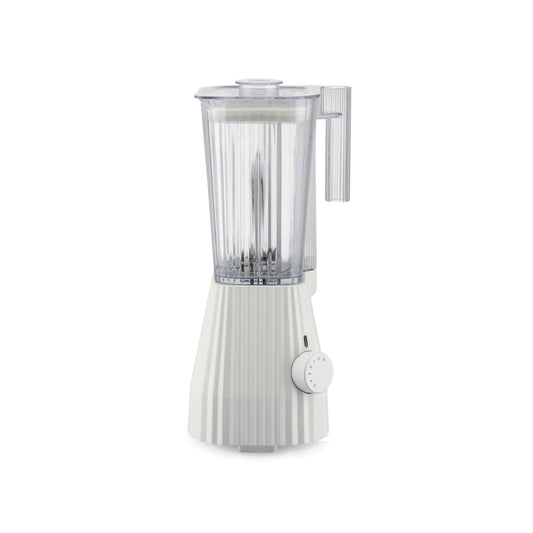 Alessi Plissé MDL09 W - 700W stationary mixer with gradual carafe, thermoplastic resin, 1.5L capacity, white.