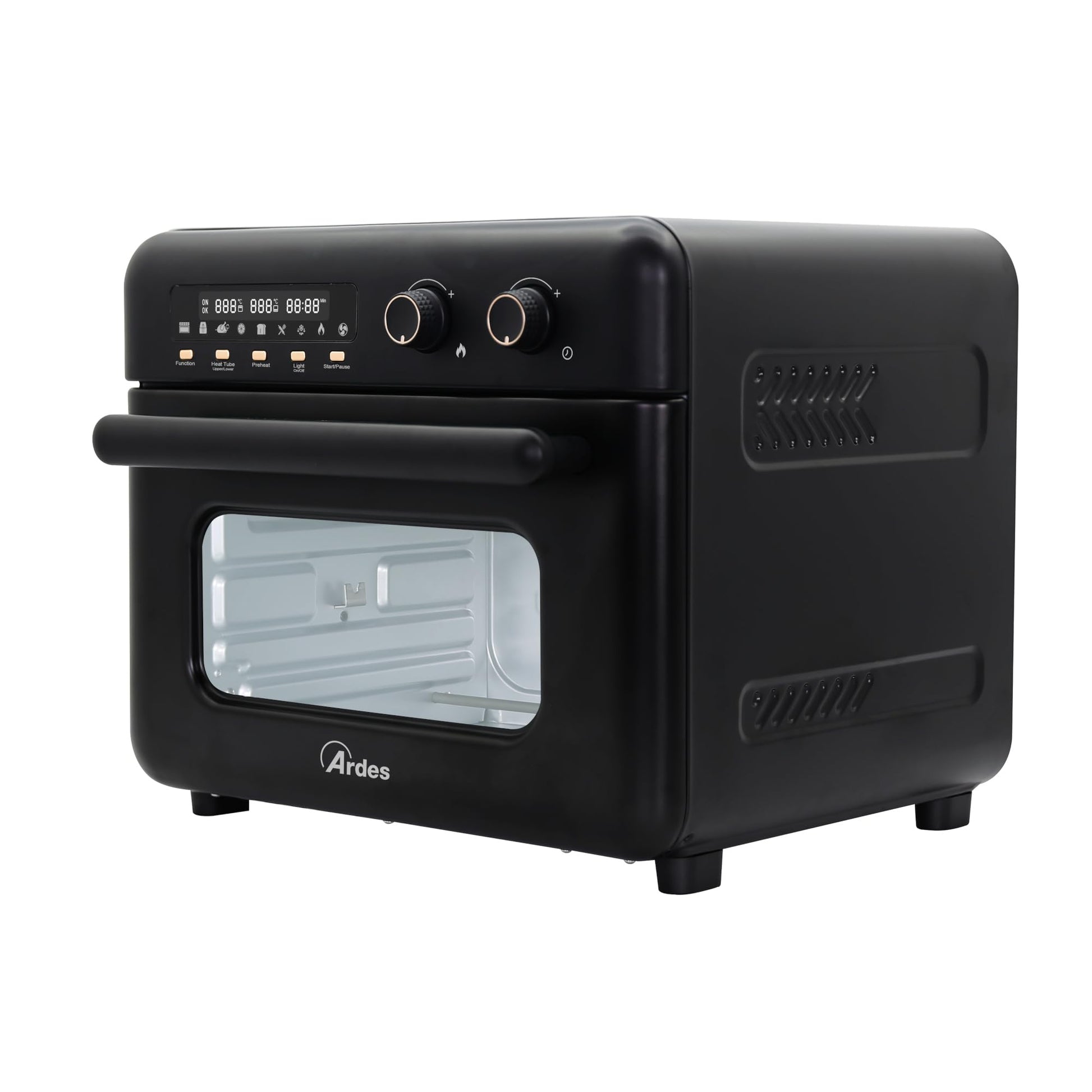 ARDES ARFRYA02 - 30L hot air fryer and hybrid oven with rotisserie, oil-free cooking, drying, and defrosting, black