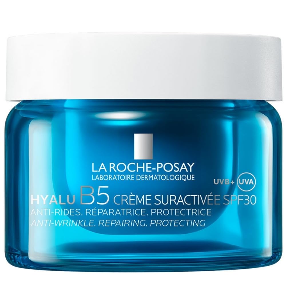 Pretgrumbu kopjošais krēms La Roche Posay Hyalu B5 Suractivated Cream LSF 30, nostiprinošs, izlīdzinošs un apjomu atjaunojošs ar saules aizsardzību