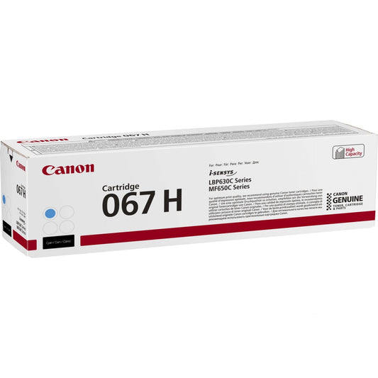 Canon 067 H - augstas ietilpības ciāna tonera kasetne i-SENSYS MF651Cw, oriģināls, nodrošina izcilu drukas kvalitāti.