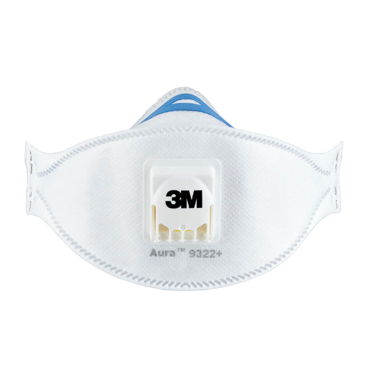 3M Aura 9322+C2 FFP2 respirators roku slīpēšanai un darbu ar elektroinstrumentiem, 2 gab.