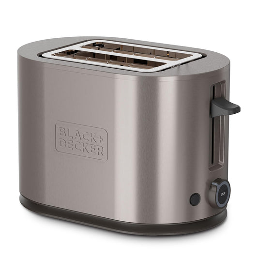 Black+Decker - Toasteris BXTO901E 900W | 2 slits ar pašcentrēšanos | 7 brūnināšanas līmeņi | 3 kvēlojošās sildīšanas lentes | 3 funkcijas | Izņemama drupaču atvilktne | Nerūsējošais tērauds