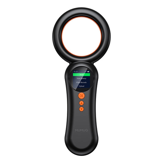 Mikroshēmu lasītājs dzīvniekiem ar RFID, LCD displeju 1.44 Inch, 134,2 kHz un 125 kHz, FDX-B un EMID mikroshēmām