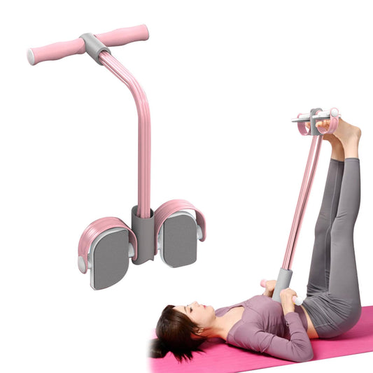 Bauska trenieris, Sit-Up trenažieris, bodybuilding expander, 6 cauruļu, rozā
