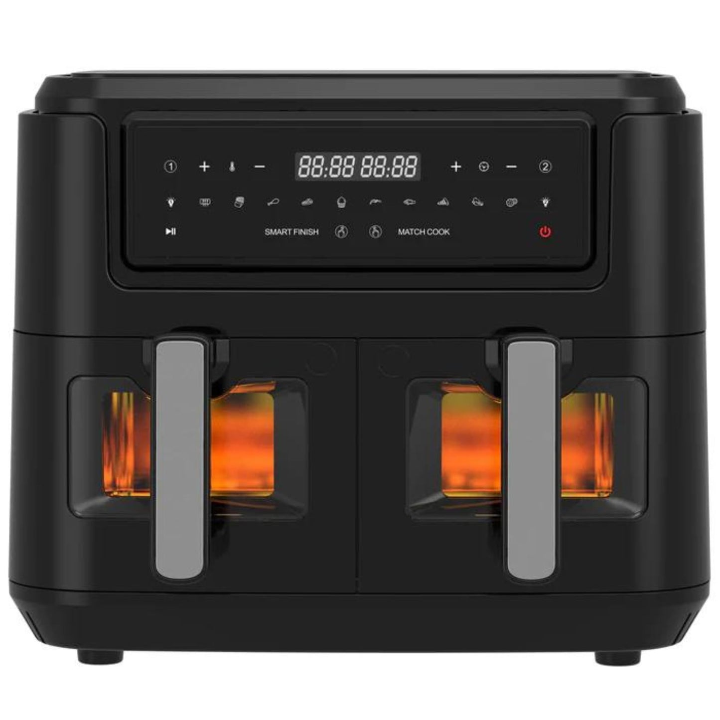 Casper Sobczyk karstā gaisa fritieris - dubultkamera 9L, skārienekrāns, 8 programmas, bez PFAS, 2400W, melns