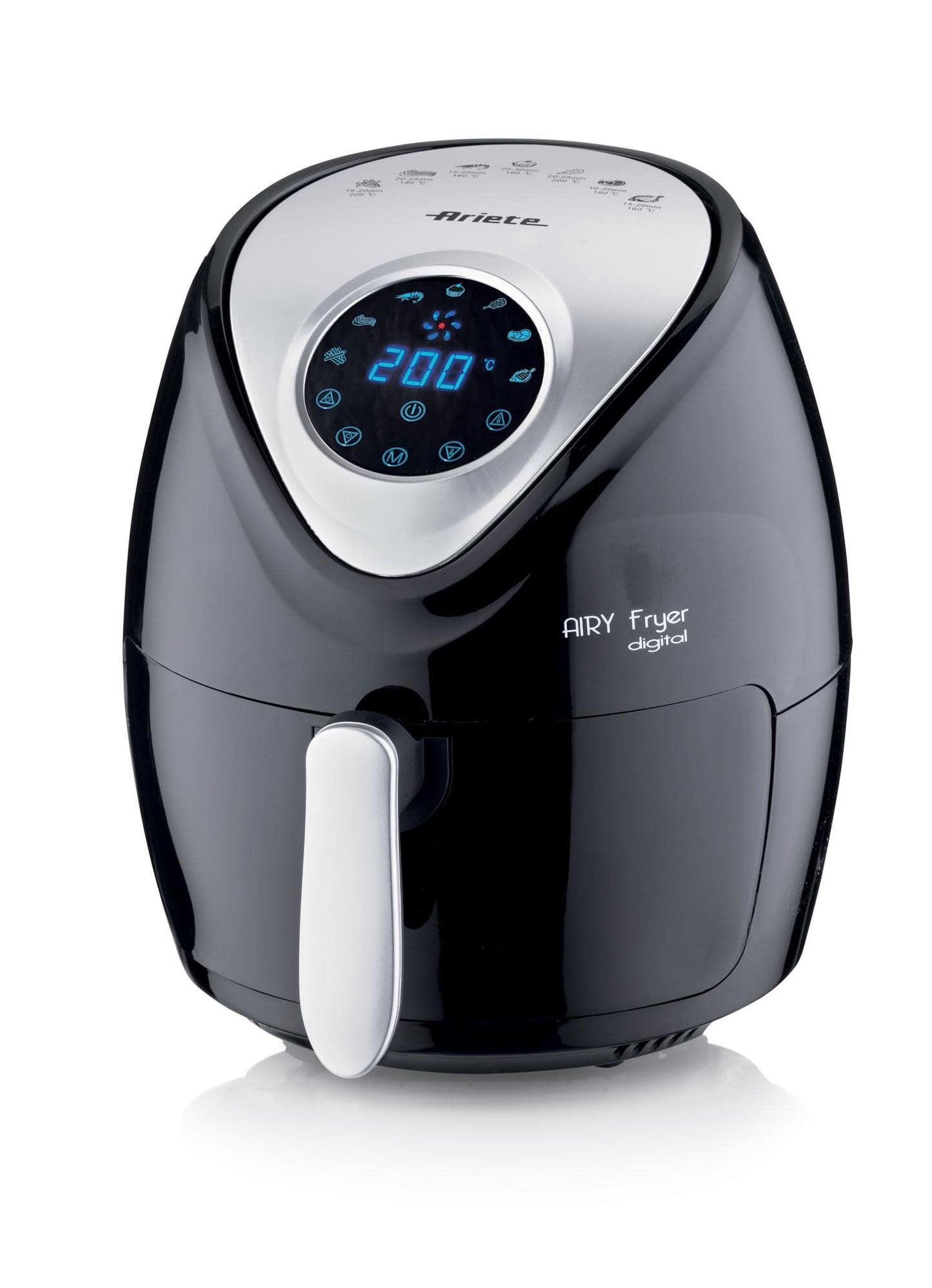 Ariete eļļas bez eļļas - Digitāls, 1,2 kg, Modelis 4616, veselīga cepšana bez eļļas, kompakts dizains.