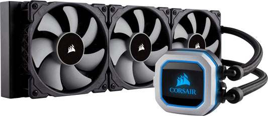 CORSAIR Hydro Series H150i PRO RGB - 360mm radiator, three ML Series 120mm PWM fans, RGB lighting, Intel/AMD compatible