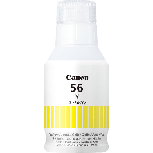 Canon 4432C001 GI56Y Yellow Ink - High yield, prints up to 14,000 pages, vibrant color quality.