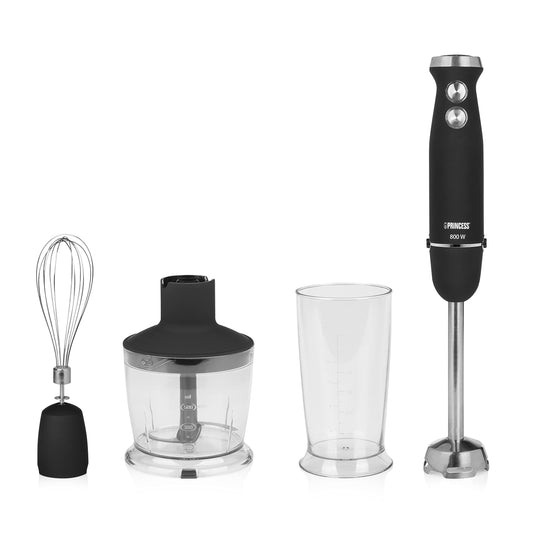 Princese Stabmixer komplekts – ātruma regulēšana, 800 vati, 3 daļas, 221220
