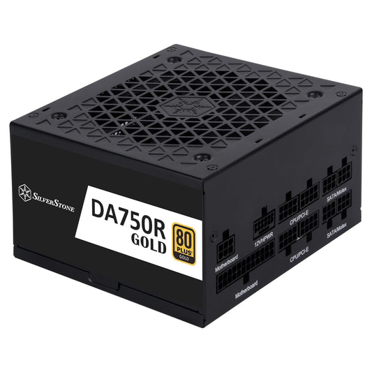 Silverstone SST-DA750R-GM - 750W 80-Plus Gold fully modular ATX power supply, ATX 3.0 & PCIe 5.0 compatible.