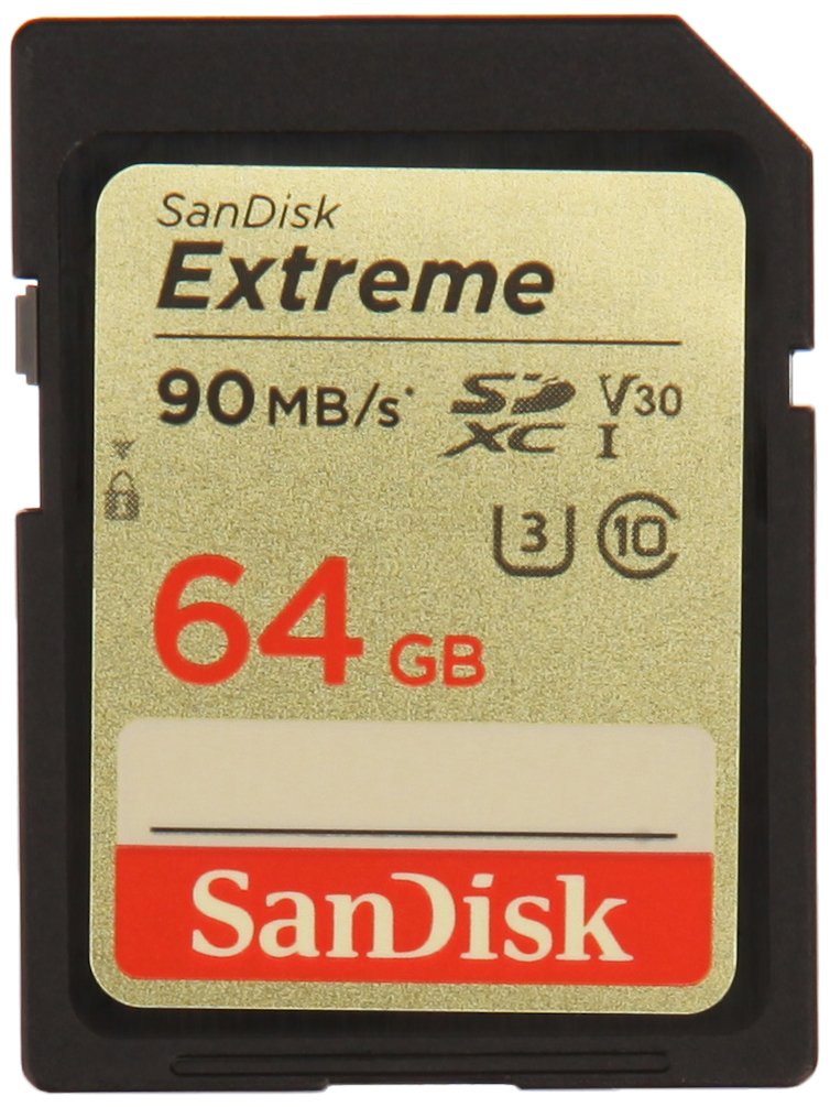 SanDisk Extreme 64 GB SDXC atmiņas karte līdz 90 MB/s, Class 10, U3, V30, FFP