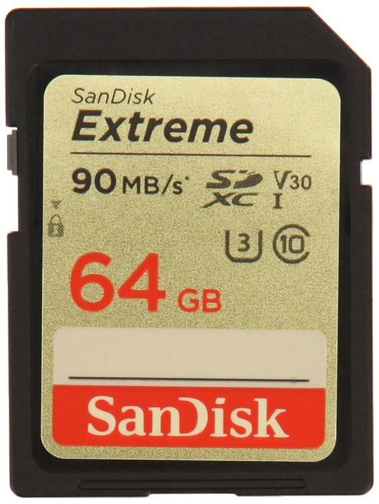 SanDisk Extreme 64 GB SDXC atmiņas karte līdz 90 MB/s, Class 10, U3, V30, FFP
