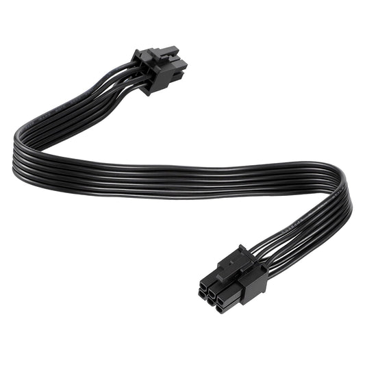 6 pin PCIE kabelis barošanas blokam, 30 cm, PSU 6 pin spraudnis uz PCIE 6Pin spraudni, melns