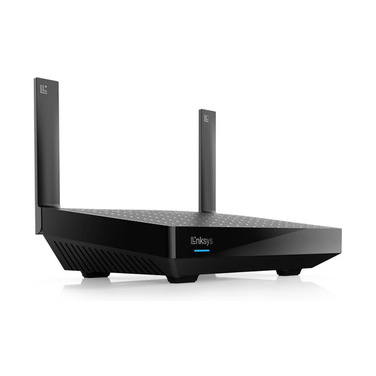 Linksys Classic Micro Router Pro 6 – Divjos joslas Mesh WiFi 6 maršrutētājs (AX5400) - WLAN Gigabit interneta maršrutētājs, līdz 5400 Mbit/s 35+ ierīcēm un 250 m²