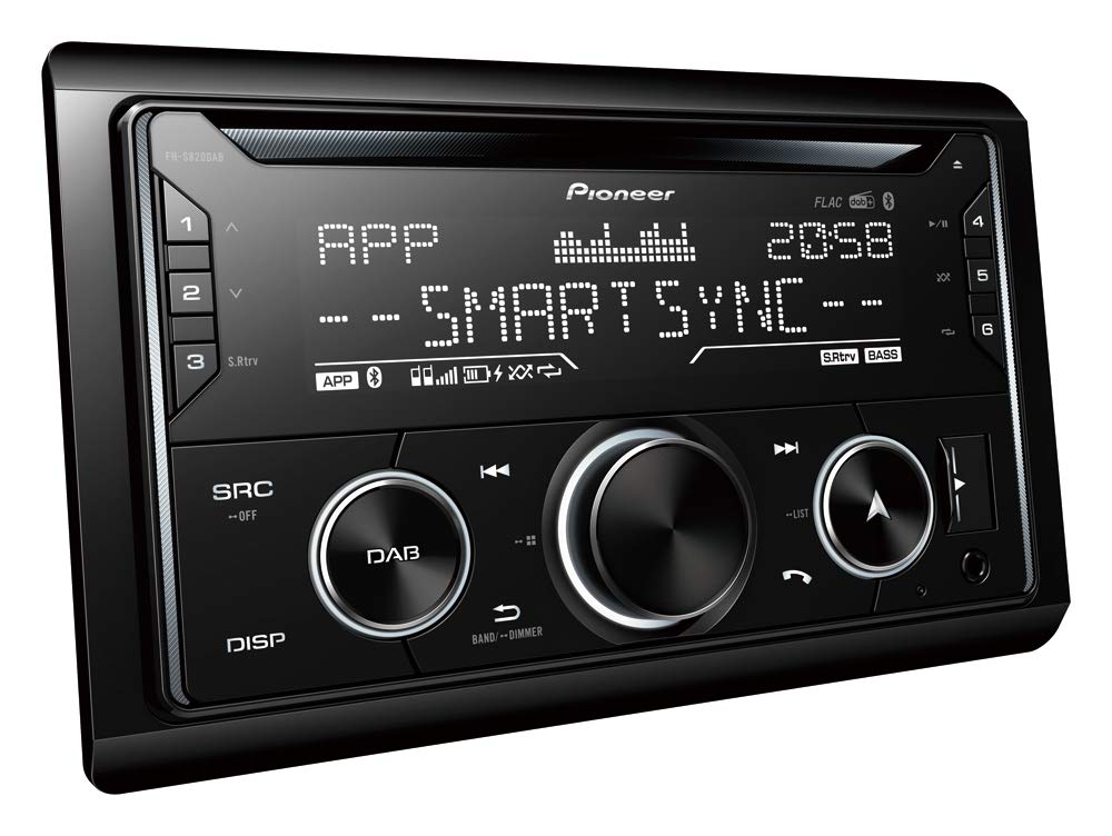 8. Pioneer FH-S820DABAN, iekļaujot DAB antenu, 2DIN autoradio, CD tuner ar FM un DAB+, Bluetooth, MP3, USB un AUX ieeju, RGB apgaismojums, brīvroku ierīce, 13 joslu ekvalaizers