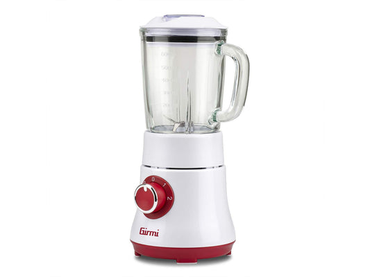 Girmi FR23 mikseris - 300 W, stikla krūze, 2 ātrumi, 4 nerūsējošā tērauda asmeņi, 600 ml, balts