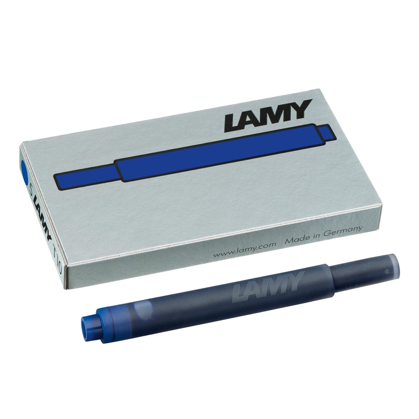 LAMY T10 dzēšamas tintes kapsulas, zilas, 5 gab., 1,25ml katra