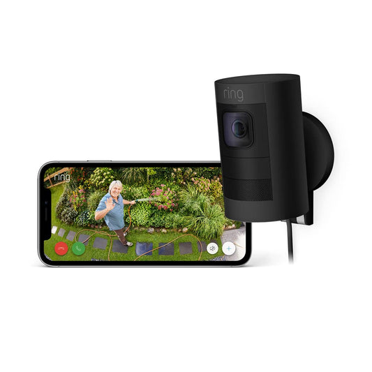 Ring ārējā kamera Elite (Stick Up Cam) | HD drošības kamera ar Wi-Fi, ārējā uzraudzības kamera ar HD video, divvirzienu audio un nakts redzamības funkciju, kamera darbojas ar Alexa