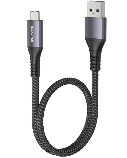 USB C kabelis īss 0,5m Maxonar – 10Gbps USB 3.2 Gen 2 datu kabelis Type C uz A