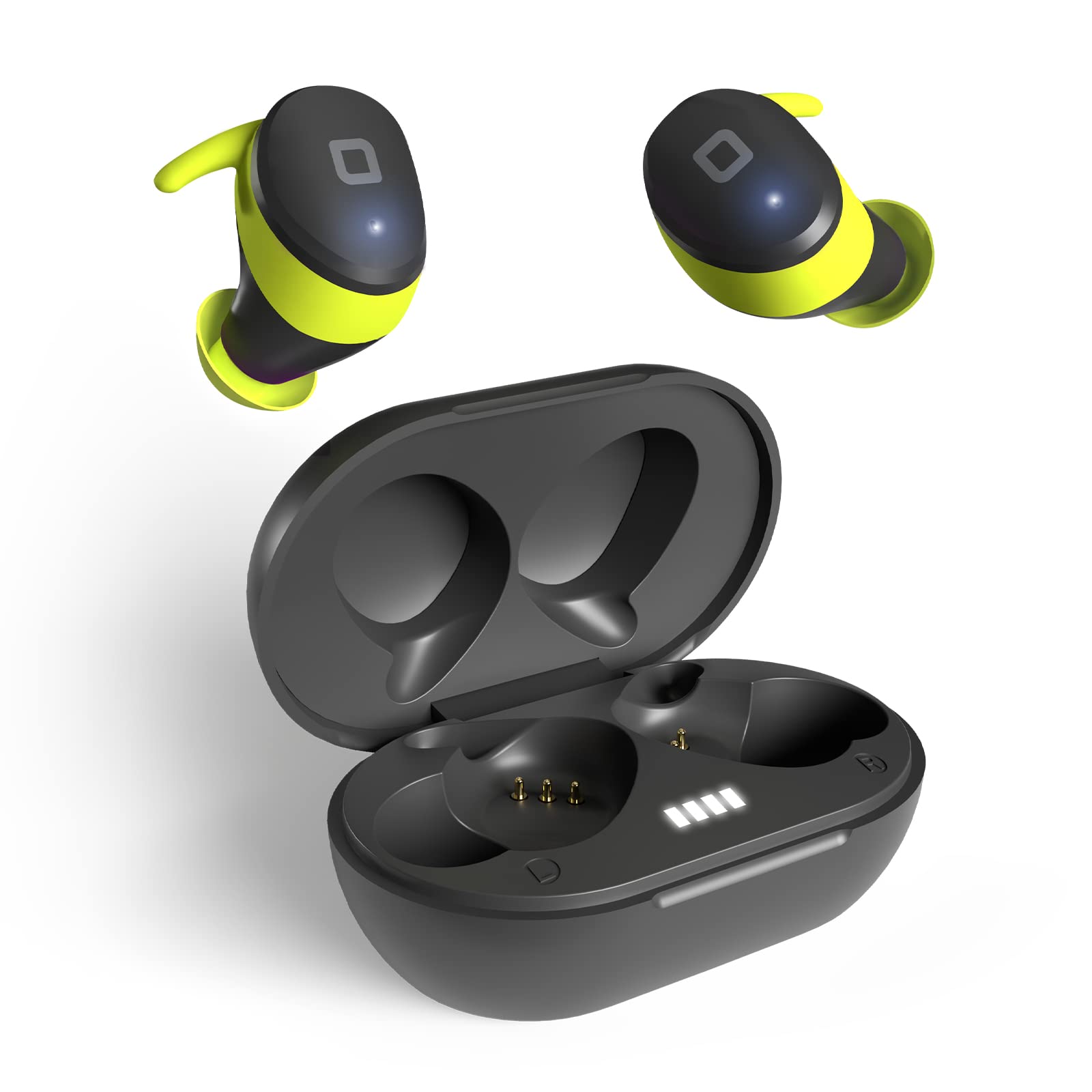 SBS Sporta austiņas Twin Bugs PRO - TWS in-ear, 5h battery, charging station, 6 ear tips, USB-C cable included.