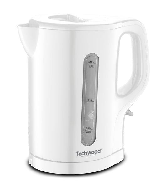 Techwood TB-1731 elektriskā tējkanna - bezvadu, 1,7 l, balta, ātra vārīšana, moderns dizains