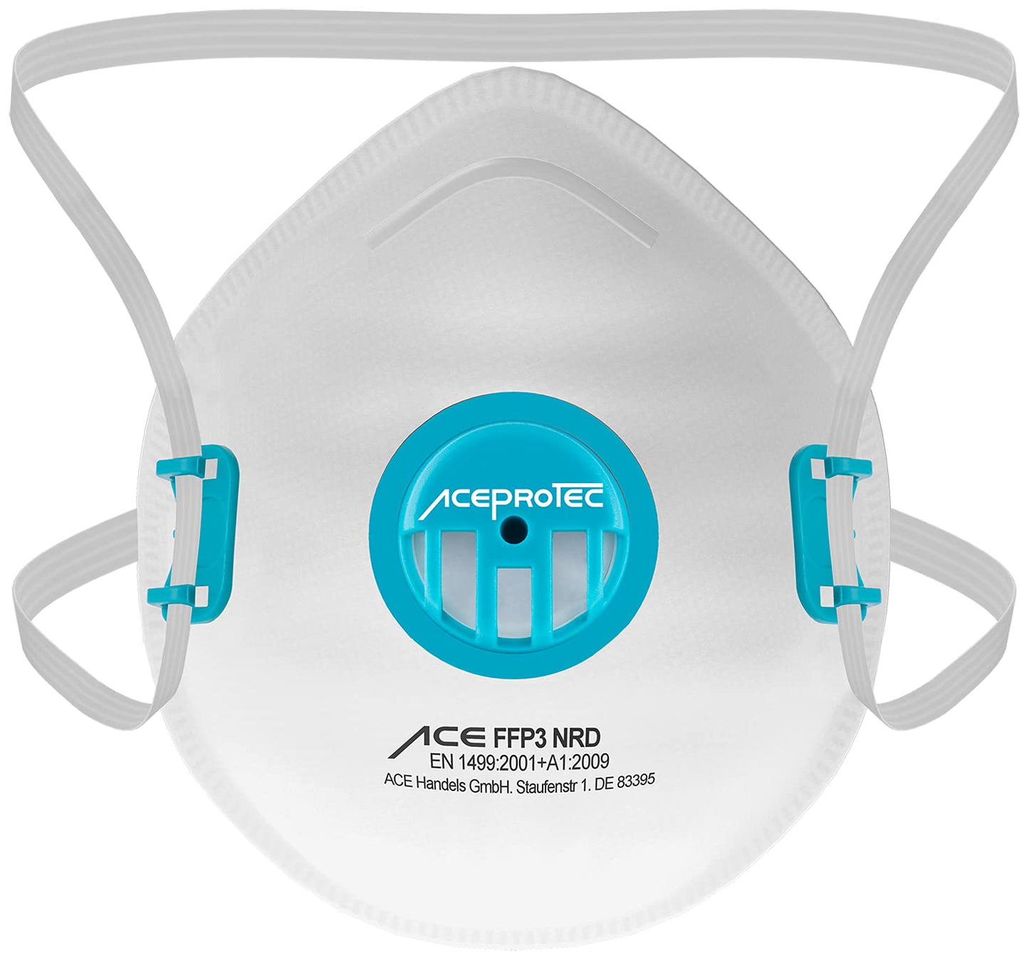 ACE ProTec FFP3 maskas ar vārstu, 5 gab., vienreizējās lietošanas putekļu maskas pret azbestu un pelējumu