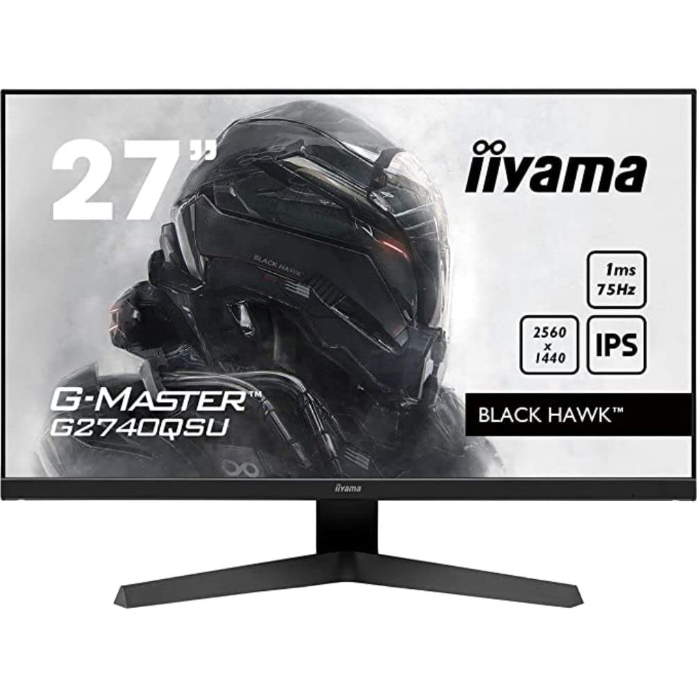 IIYAMA G-Master Black Hawk - 27" QHD 2K IPS, 1 ms response, 75 Hz, HDMI/DisplayPort, AMD FreeSync