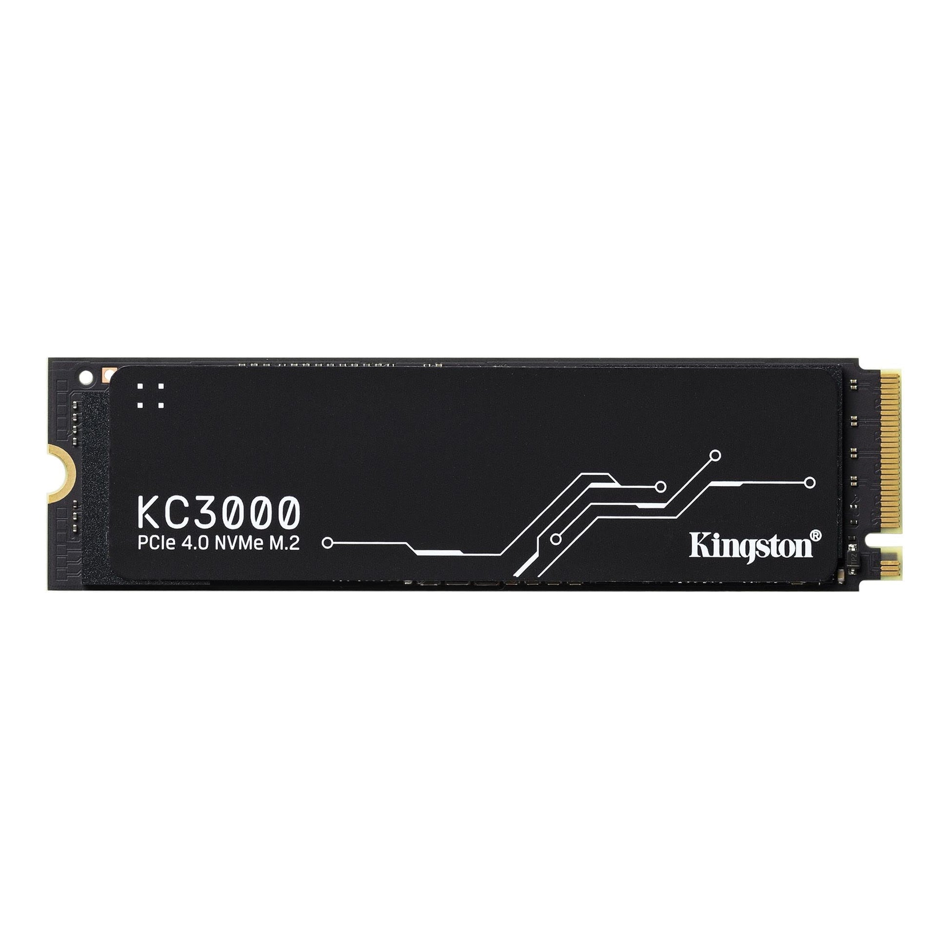 Kingston KC3000 PCIe 4.0 NVMe M.2 SSD - 2048GB high-performance storage for desktops and laptops, black, SKC3000S/2048G.