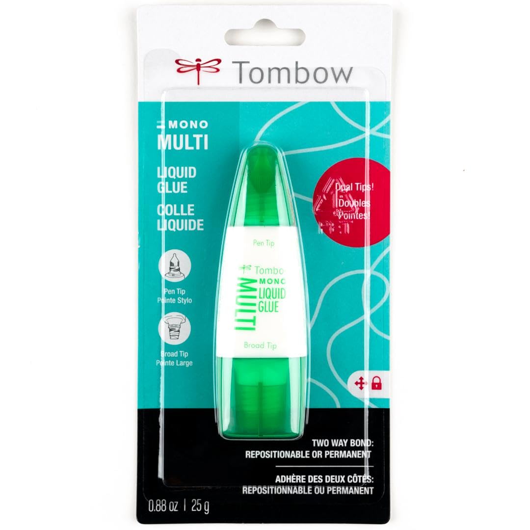 Tombow 62191 PT-MTC šķidrā līme, Multi Talent ar diviem galiem, 25 g, caurspīdīga
