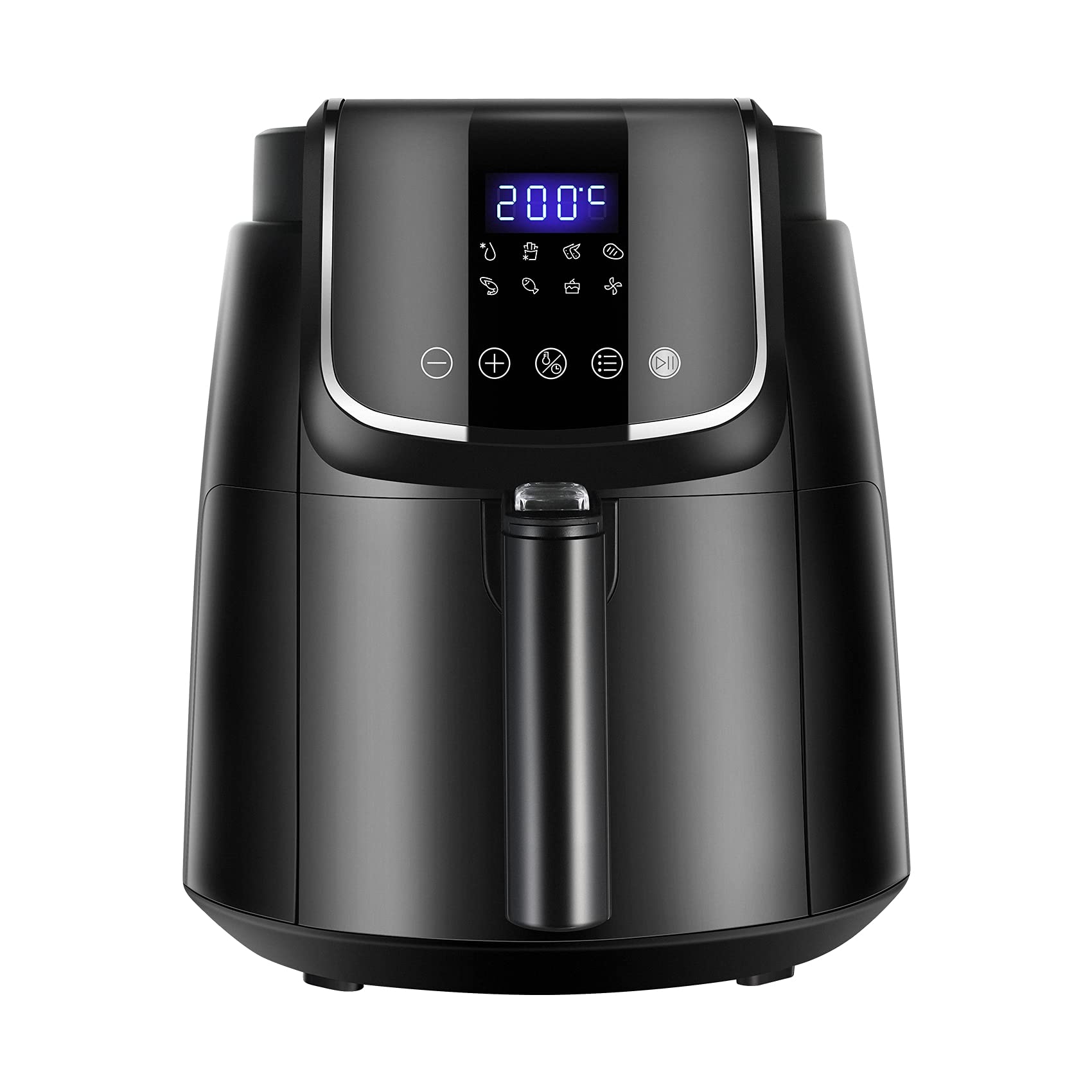 Midea gaisa fritieris - 3,5 litri, 1500 W, 8 funkcijas, Rapid Air tehnoloģija, taimeris, inteliģenta temperatūras kontrole, melns